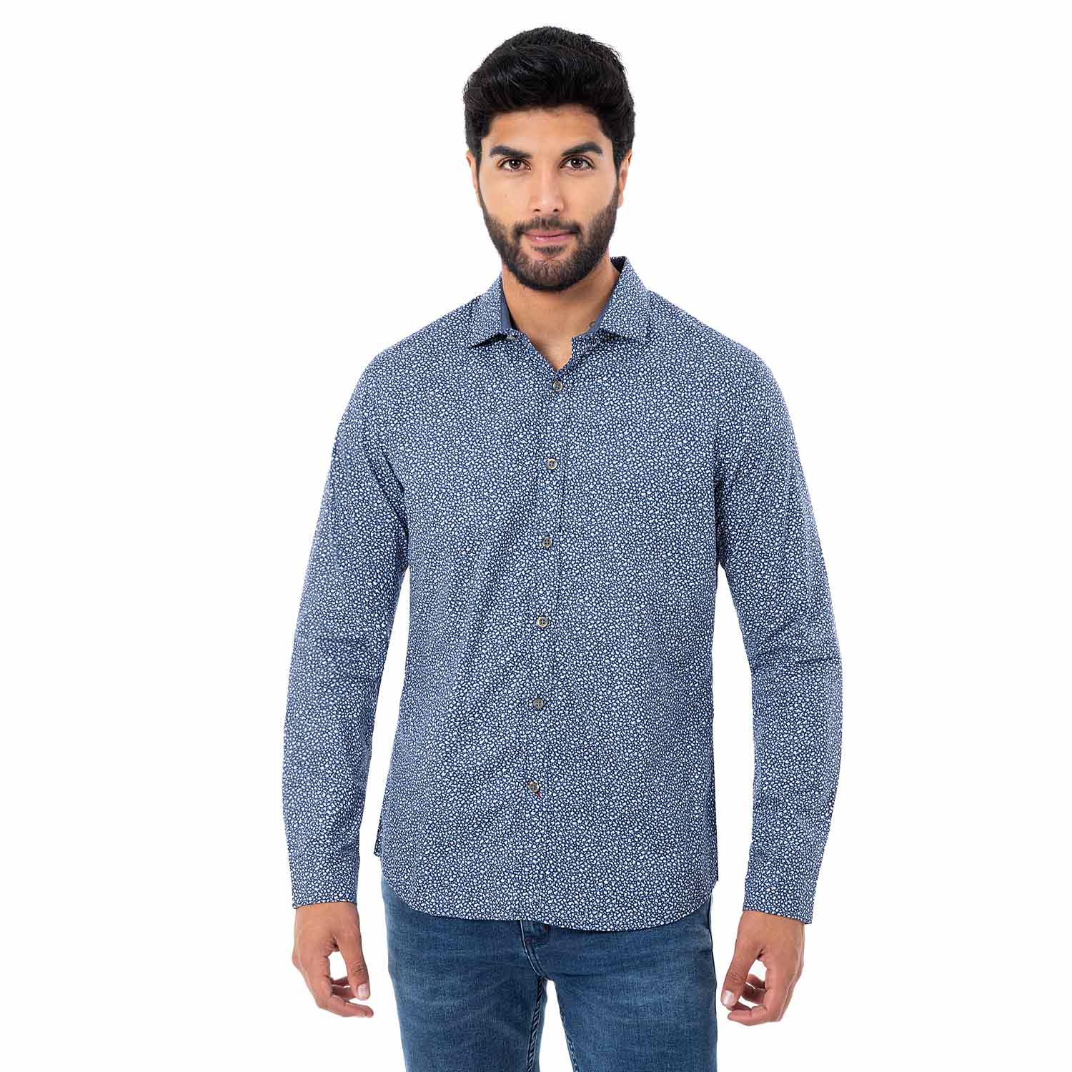 Camisa Full M/L (Slim Fit) Cahil P-Ml Blue/Sky/White Pionier