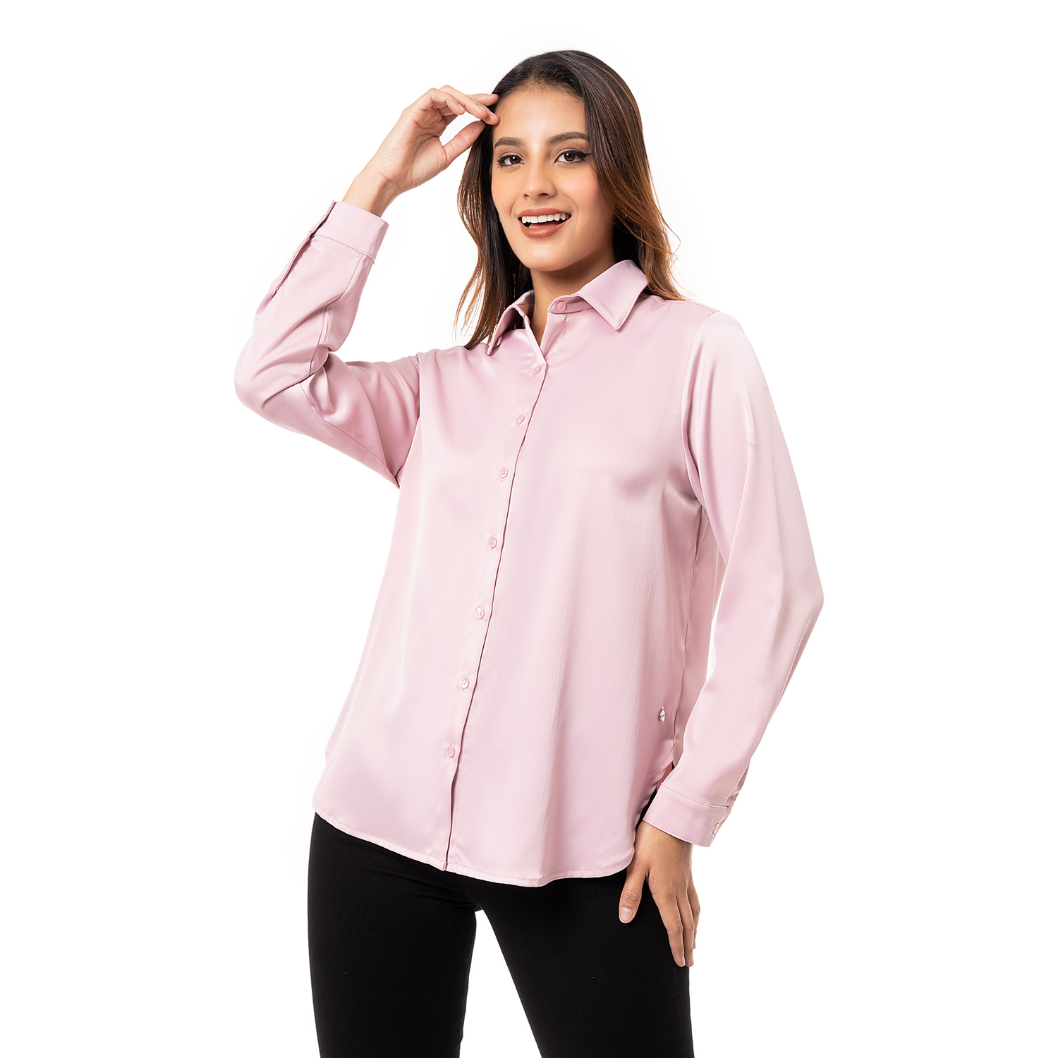 Blusa Satin M L Eliab Rosa Pionier