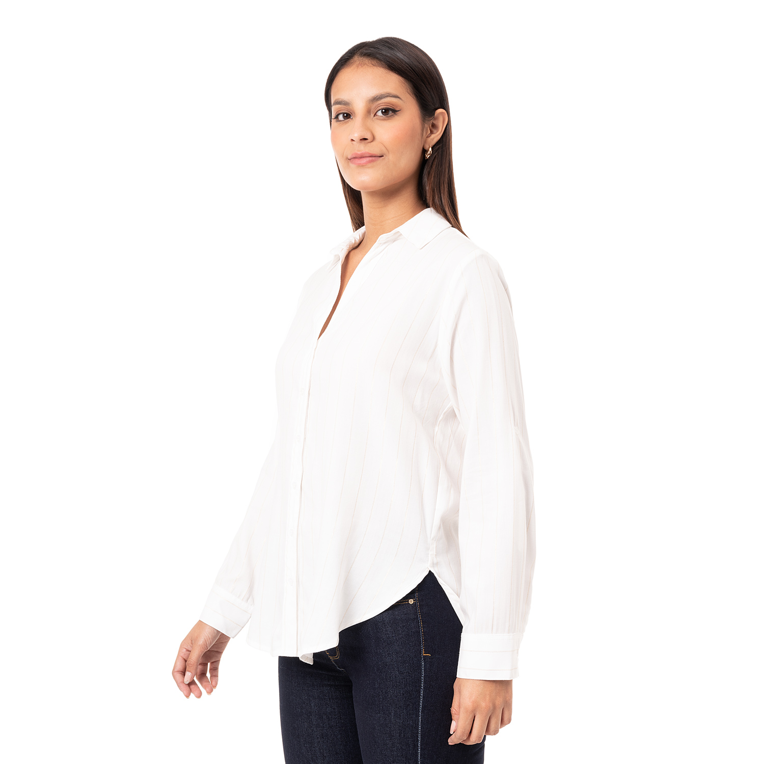 Blusa Blanca Blusas Manga Larga Falabella Promociones Blusas