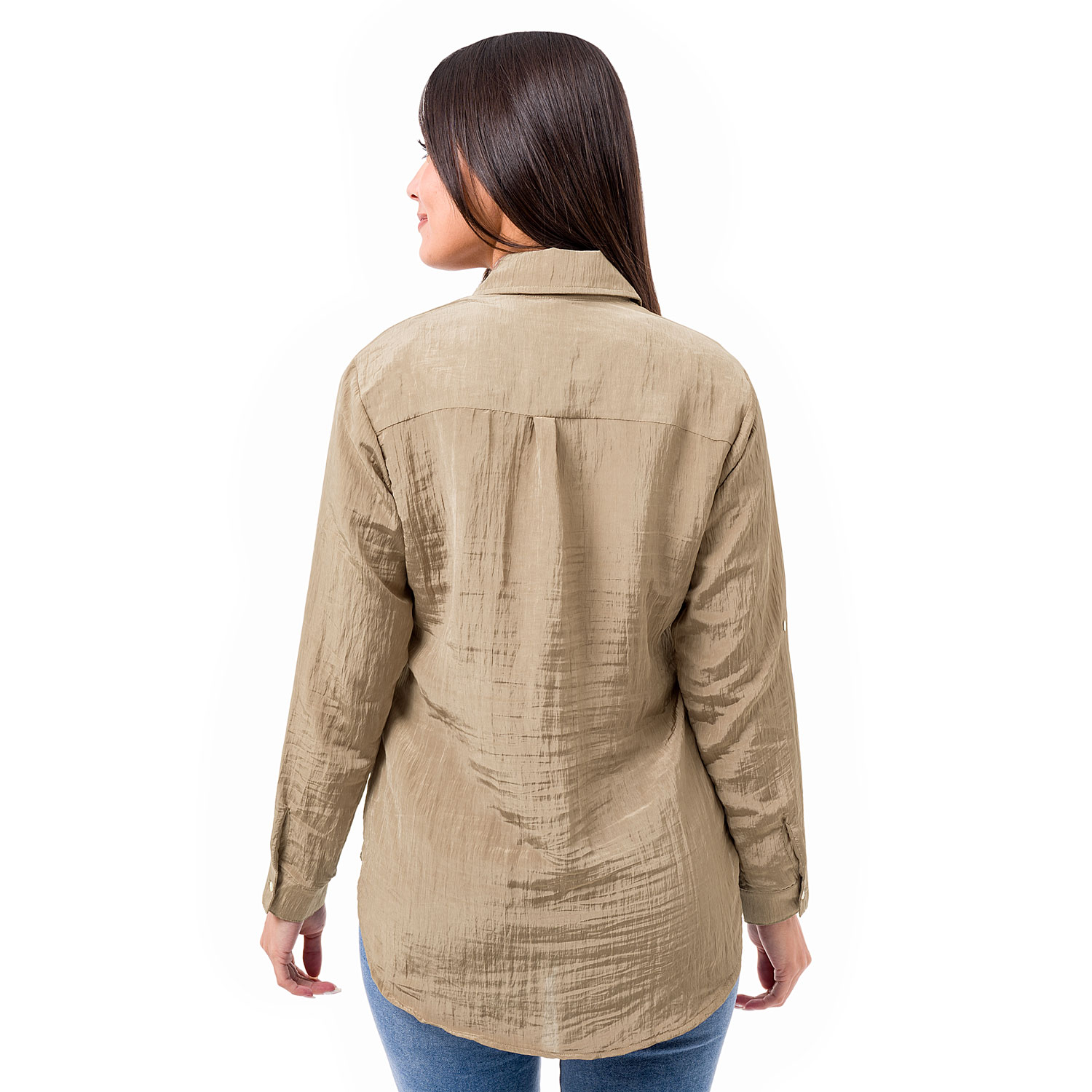 Blusa Gasa Corrugada M/L Valentinha Mocca Pionier