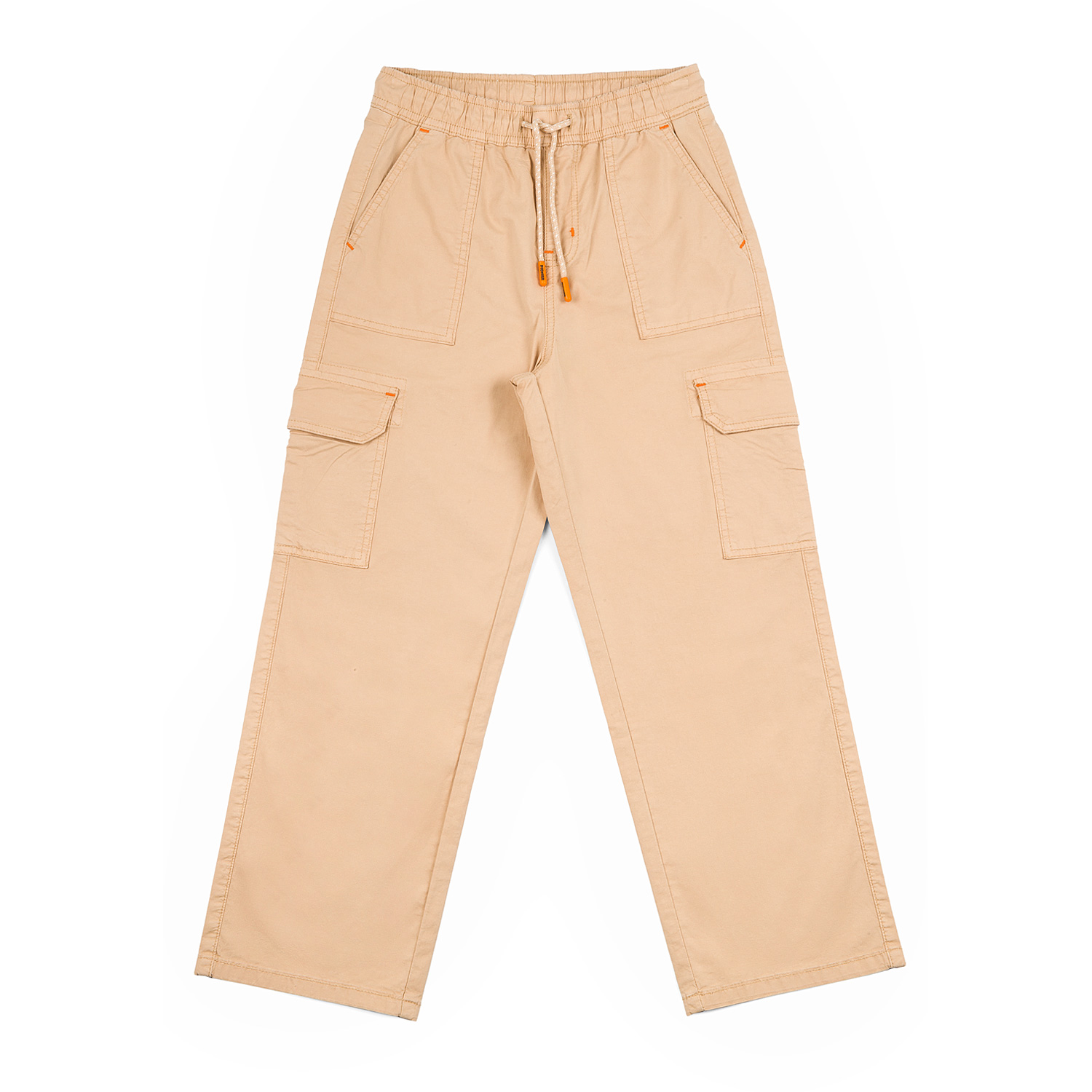 Pantalon avec taille élastiquée - Beige - - 25.00