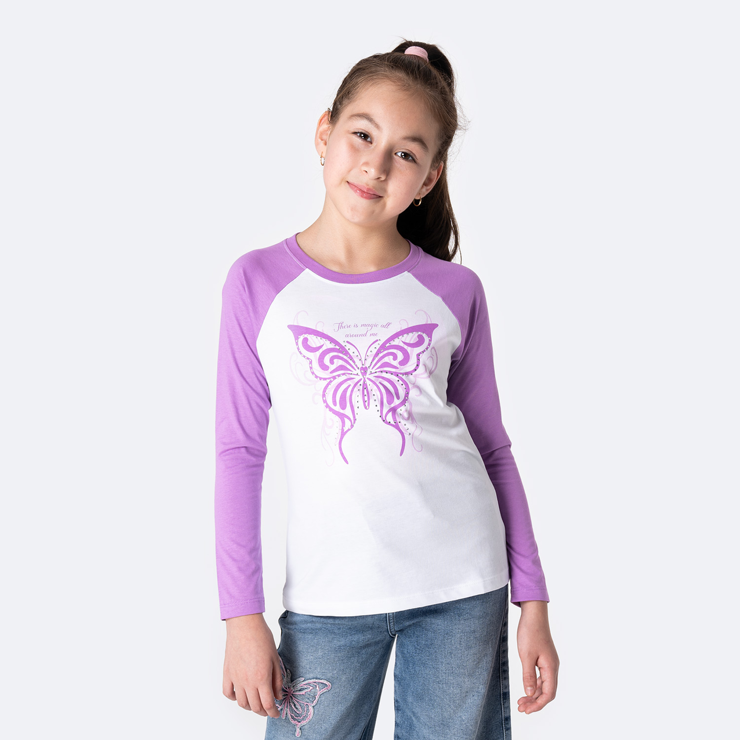 Polo Jersey M/L Robertaa Blanco Violeta Pionier