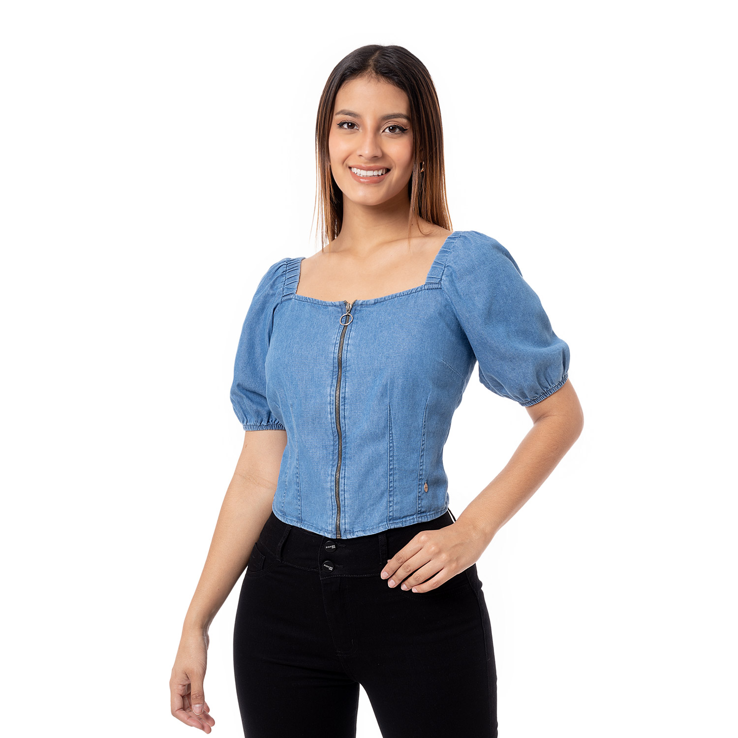 Blusa Jean Light M C Kasen Total Bleach Pionier