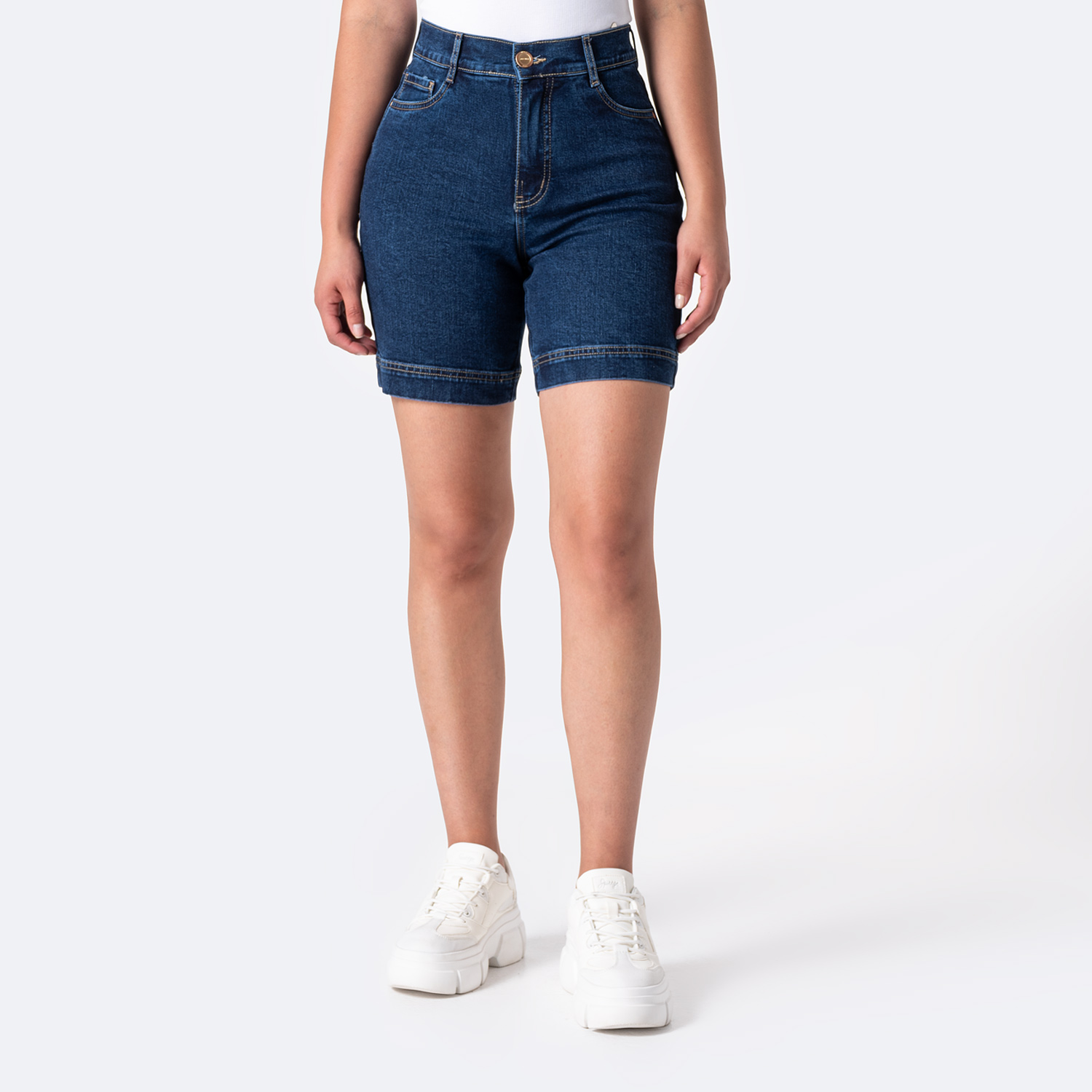 Bermuda Jean High Cnt Francila Stone Blue Pionier