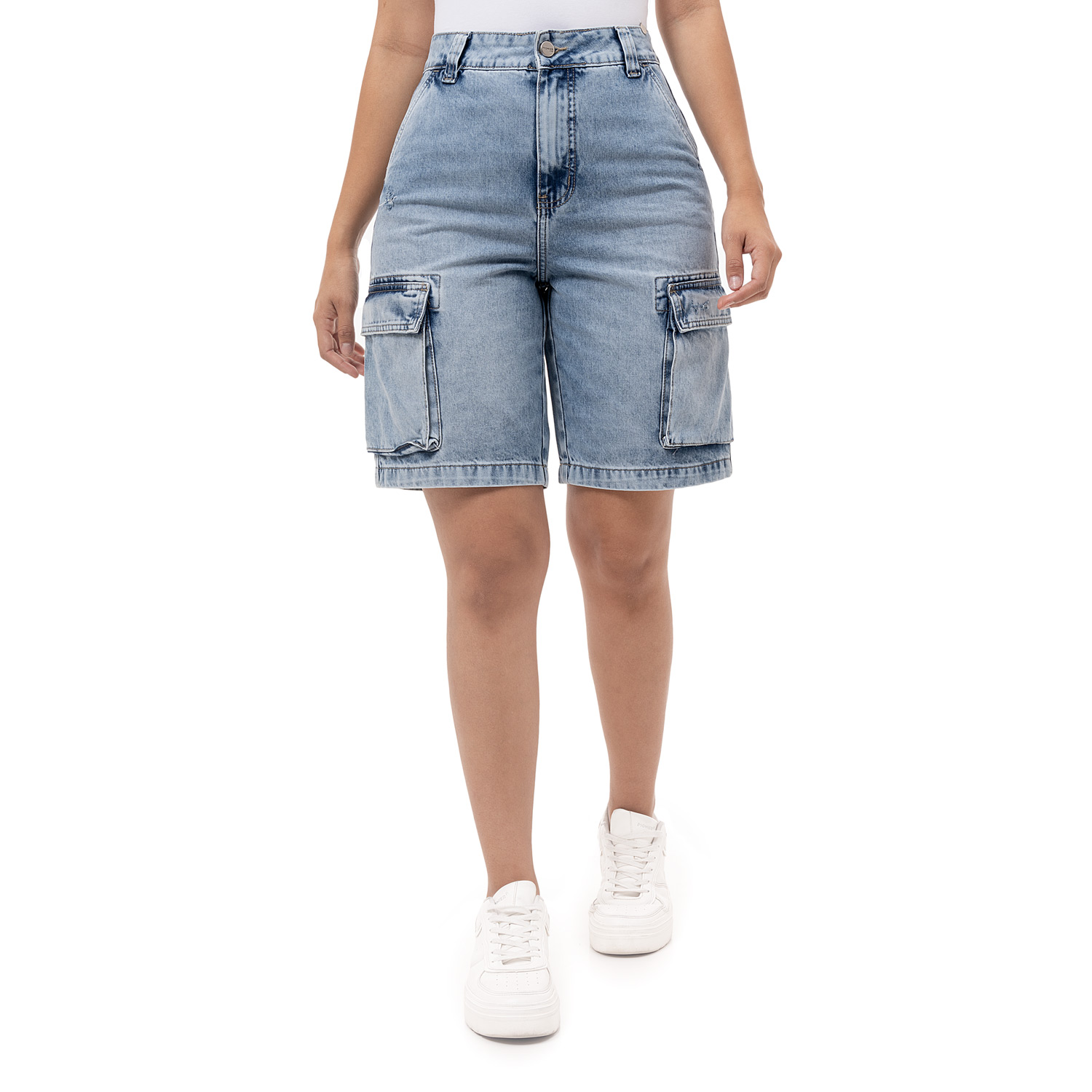 Jeans Bermudas Mujer Online Tiro Alto Bermuda Mezclilla Mujer