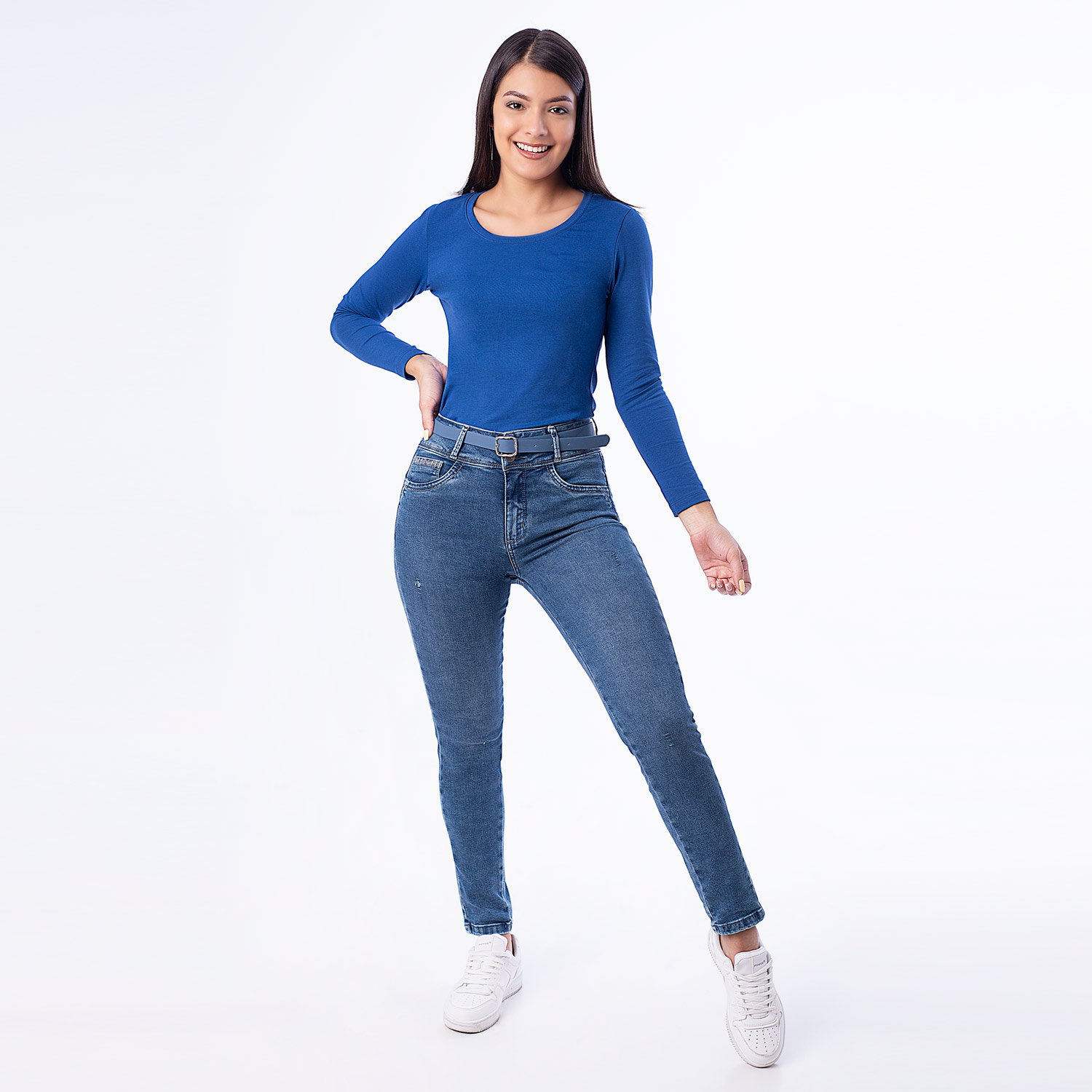 Pantalon Jean High Stch. Cnt Sptl Lilam T. Cristal Orange Hb Pionier