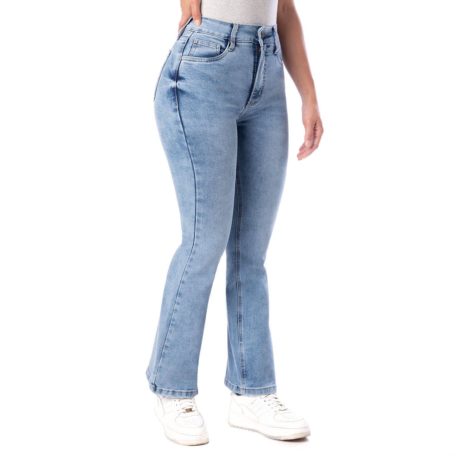 Pantalon Flare Jean Cnt Hallyh Total Sky Pionier