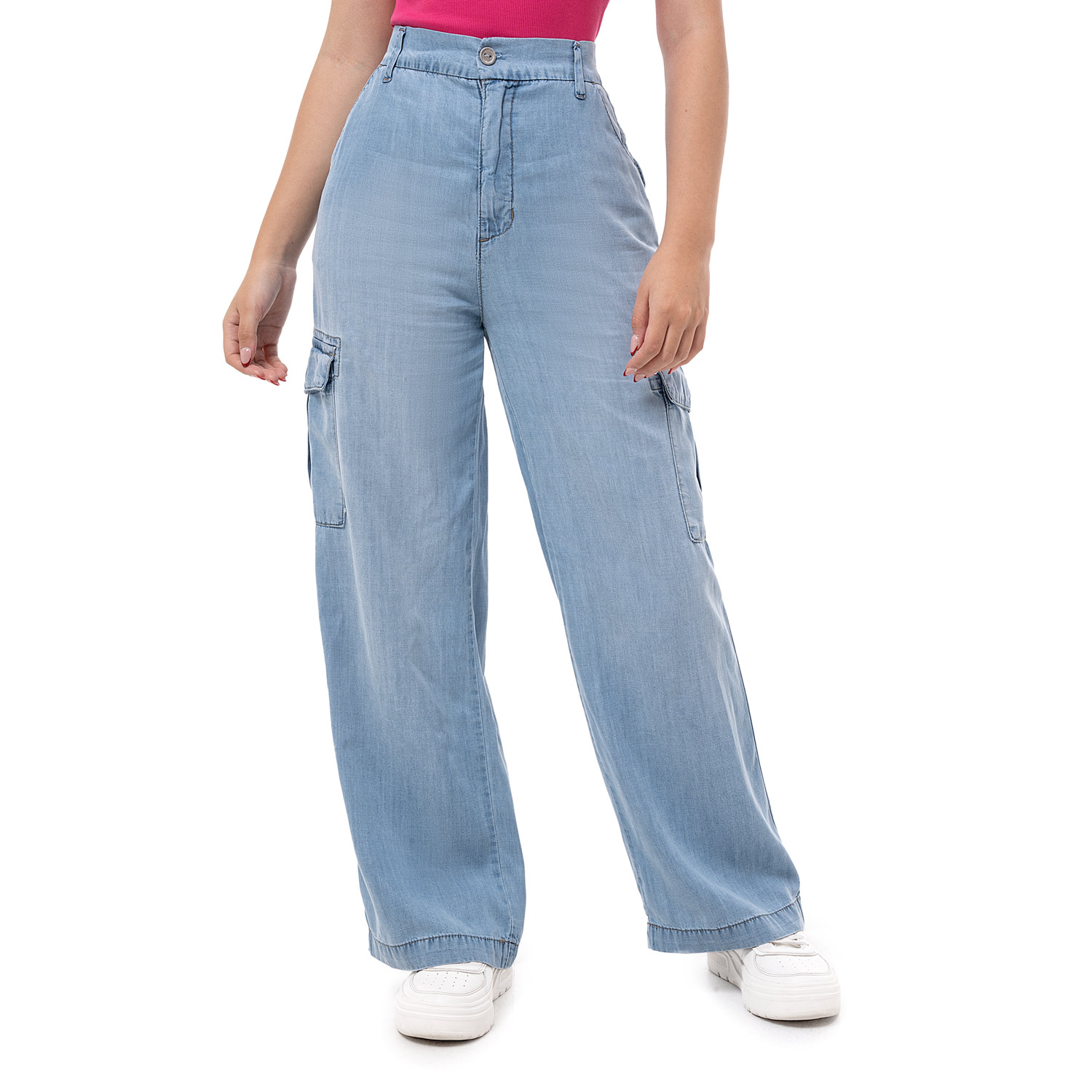 Oion Comprar Pantalon Campana Mujer Pantalon Cargo Jean Light