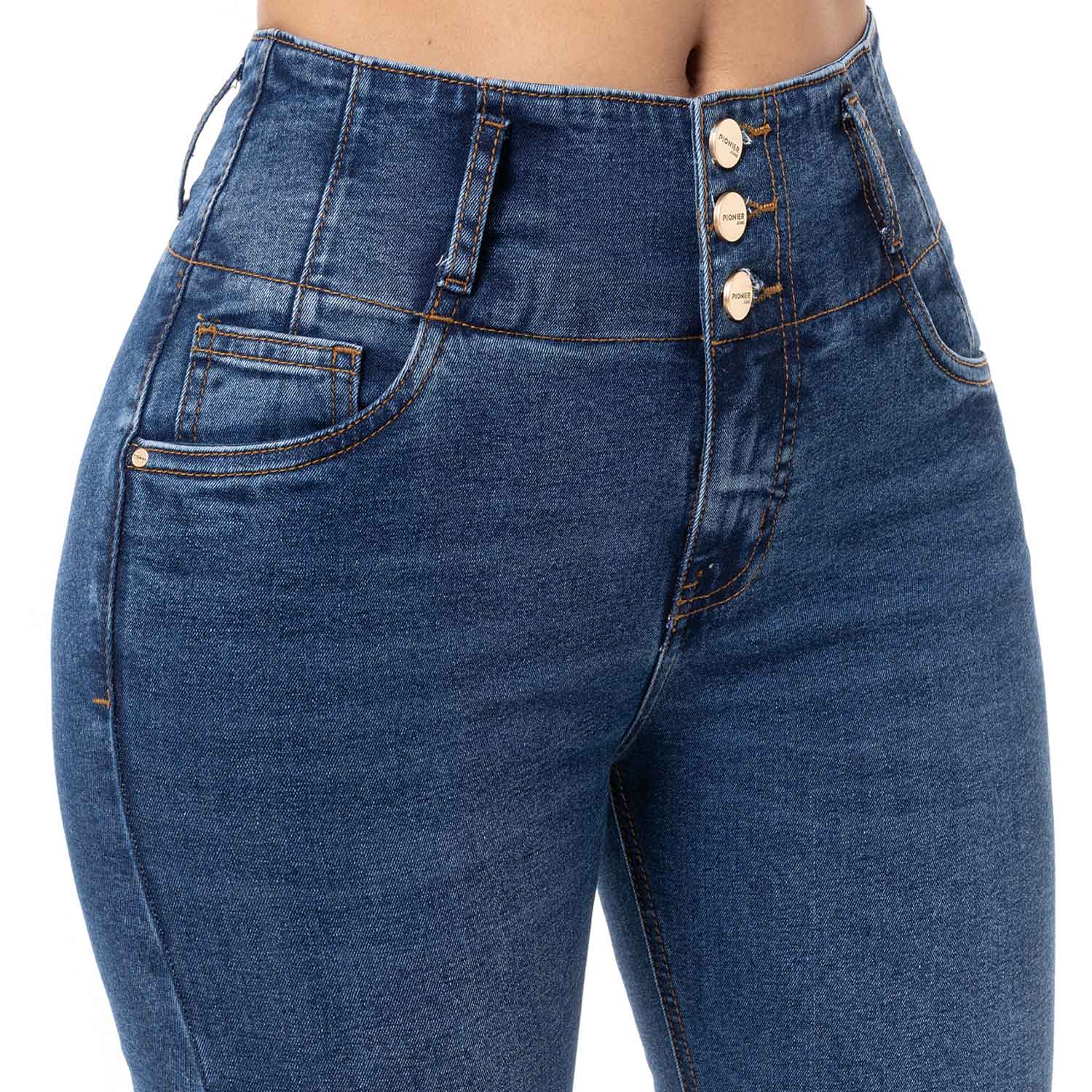 Pantalon Flare Jean Cnt Alizah Total Stone Hb Pionier