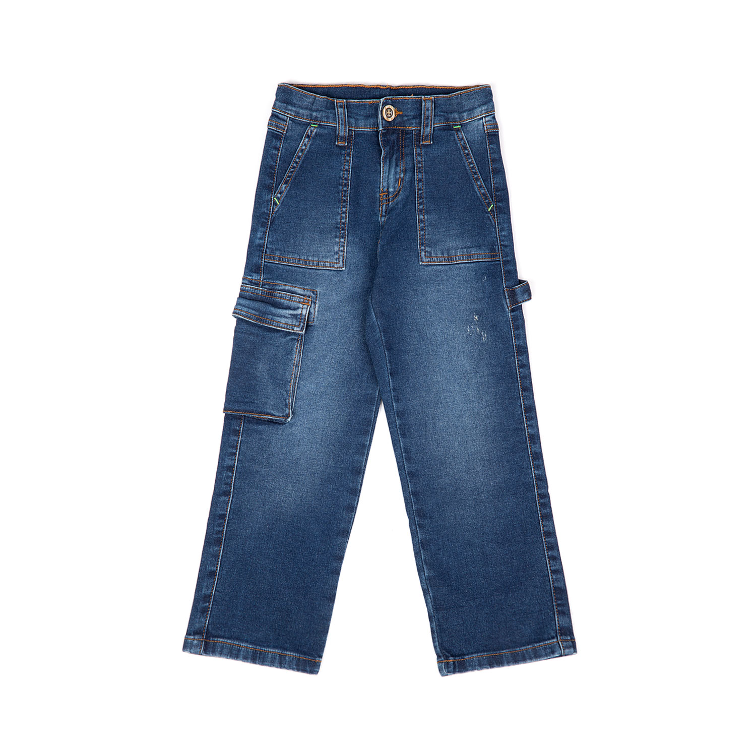 Pantalon de cargo beige en coton avec taille élastique Pantalon de cargo beige en coton avec taille élastique
