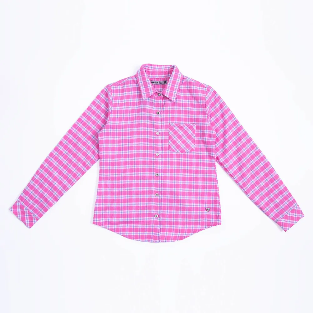 blusa rosa de cuadros
