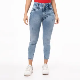 Pantalon Jean High Cnt/Tbl Guiselle Total Bleach Torn Pionier