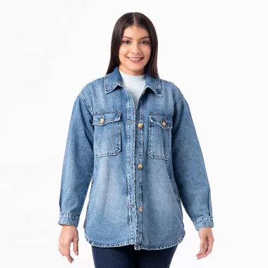 Casacas jeans para mujer clearance